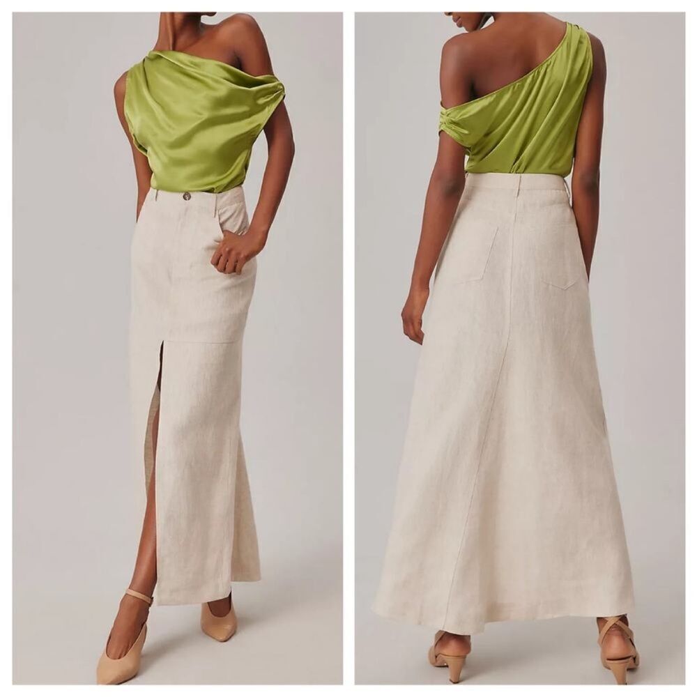 Reformation Women's Tazz Maxi Linen Skirt NWT $178